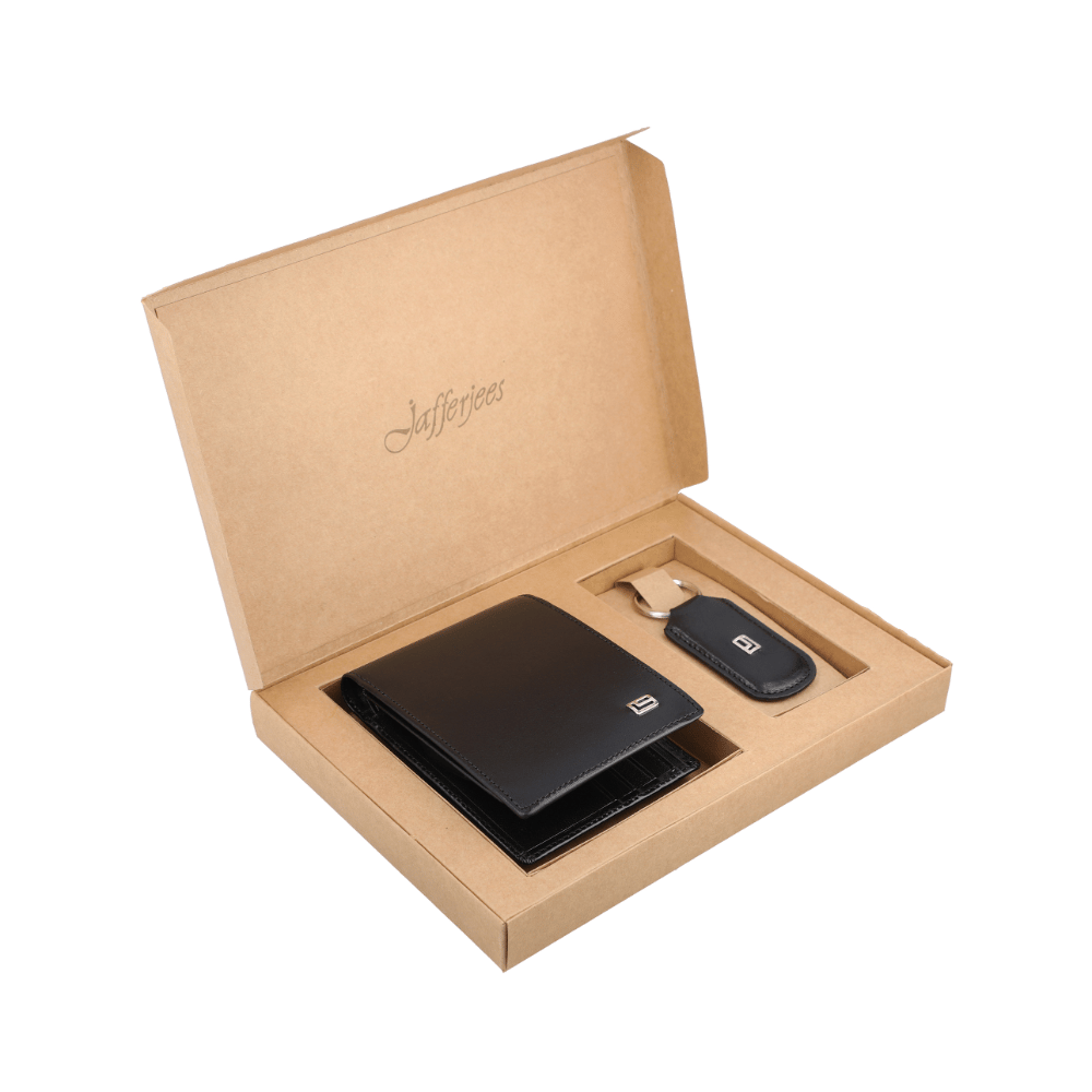 Jafferjees Angel Falls Men'S Wallet Set Genuine Leather