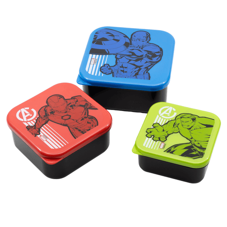 Disney 3 Pcs Nesting Snack Boxes Set Avengers Heavy Metal