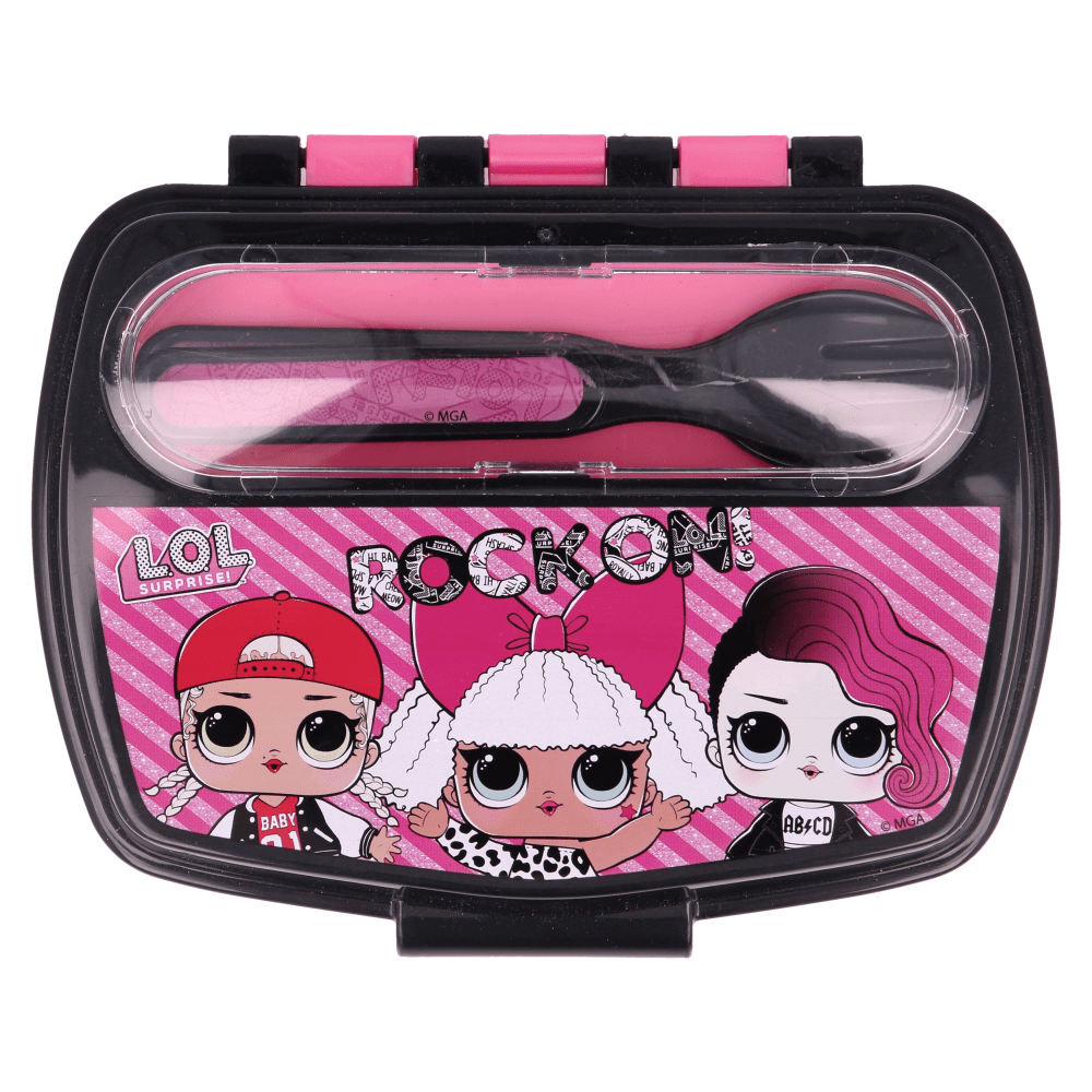 Disney Funny Sandwich Box With Cutlery Lol Surprise Rock On