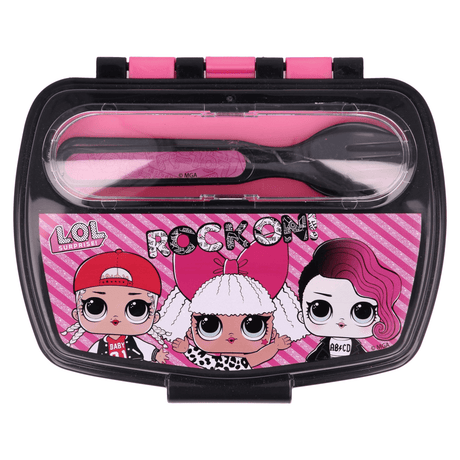 Disney Funny Sandwich Box With Cutlery Lol Surprise Rock On