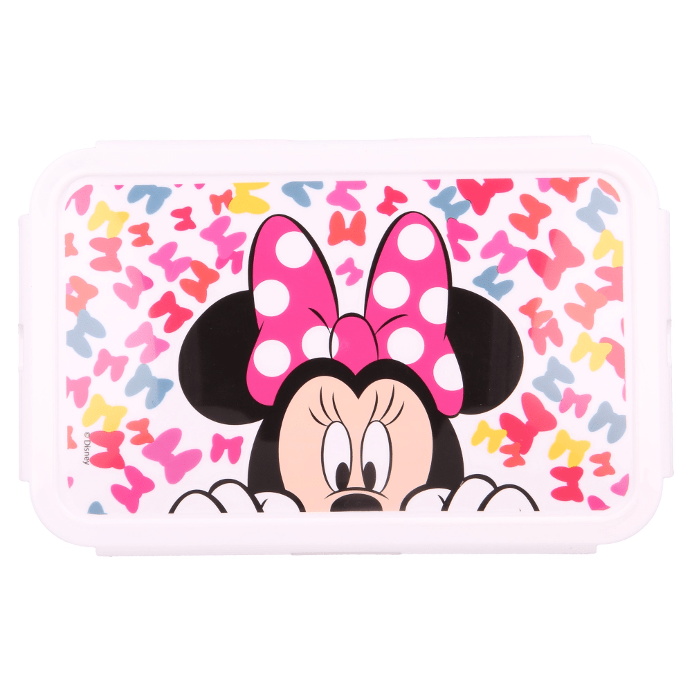 Disney Rectangular Food Container With Removable Compartments 1190 Ml Minnie So Edgy Bows