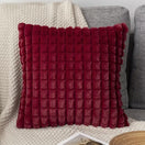 BYFT Pillowcases with Artificial Plush Plaid Texture set of 2pcs
