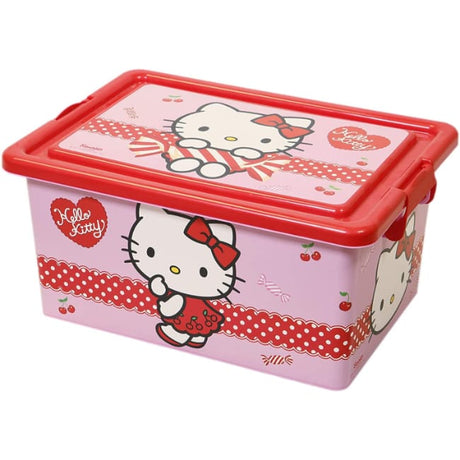 Disney Plastic Storage Container 13 L Hello Kitty Cherry Jam