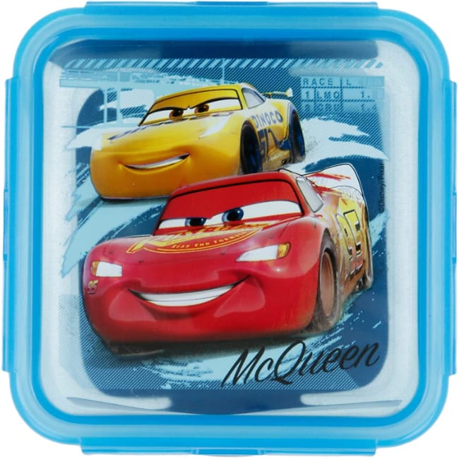 Disney Square Hermetic Cars Race Ready Food Container 730 Ml
