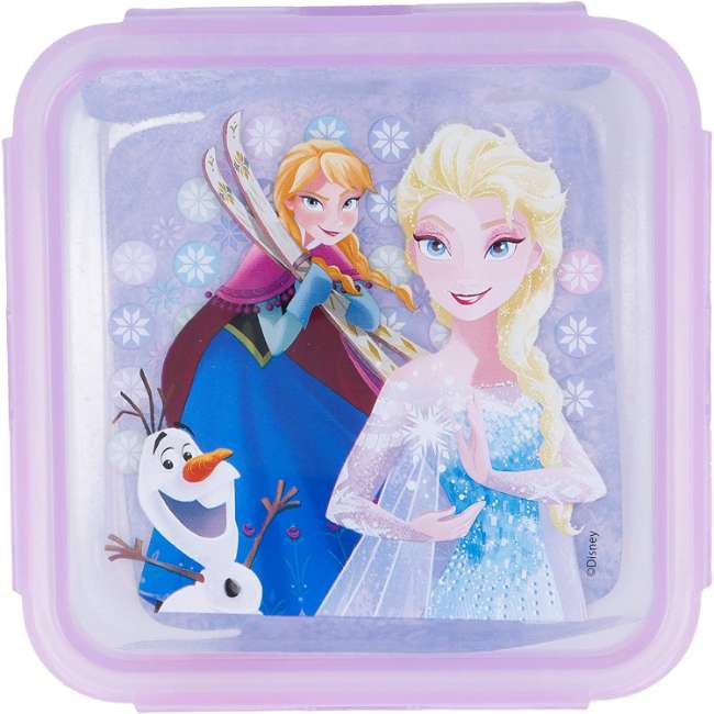 Disney Square Hermetic Frozen Iridescent Aqua Food Container 730 Ml