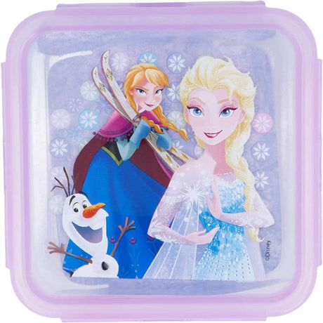Disney Square Hermetic Frozen Iridescent Aqua Food Container 730 Ml