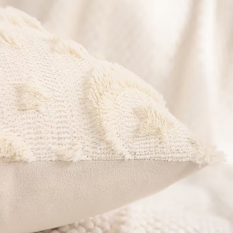 BYFT Ramadan Inspired Decorative Throw Pillow Cover with Crescent Moon & Star Embroidery 45 x 45 Cm Set of 01 Pcs (Without Insert)