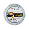 Hotpack Black Base Round Container 16 Oz With Lid 5 Pcs