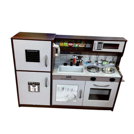 BYFT New Brown Kitchen Set With Fridge
