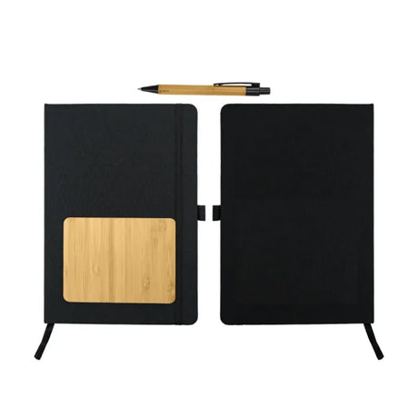 BYFT RPET and Bamboo Notebook with Pen Gift Set of 01