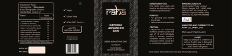 Raha Advanced Skin Formulation 60 Tablets