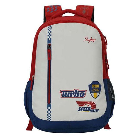 Skybags Figo Extra 01 Unisex White School Backpack 30 Ltr.