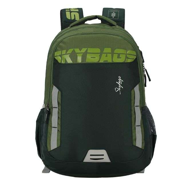 Skybags Figo Extra 02 Unisex Green School Backpack 30 Ltr.