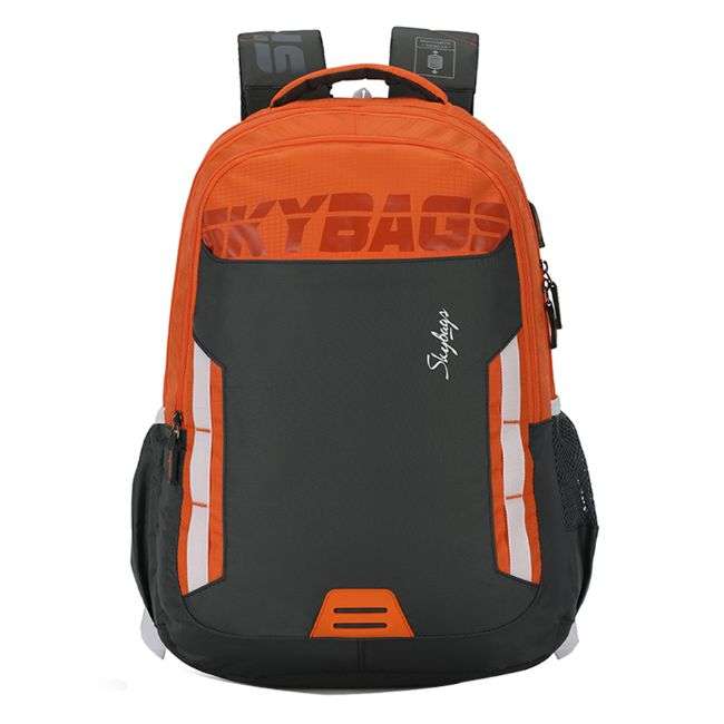 Skybags Figo Extra 02 Unisex Grey School Backpack 30 Ltr.
