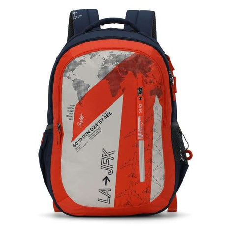 Skybags Figo Plus 03 Unisex Orange School Backpack 30 Ltr.