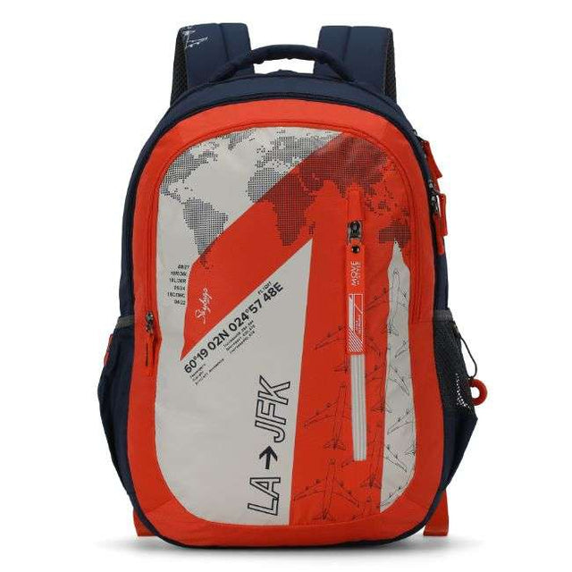 Skybags Figo Plus 03 Unisex Orange School Backpack 30 Ltr.