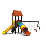 BYFT Three Slide And 3 Kids & Adult Swings Playground