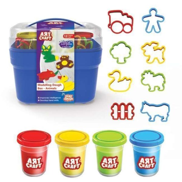 ART CRAFT MODELING DOUGH BOX ANIMALS