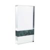 BYFT004205 Rectangle Shape Crystal and Marble Awards Transparent and Green Set of 1