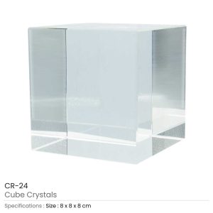 BYFT004208 3D Square Crystals Awards Transparent Set of 1 A