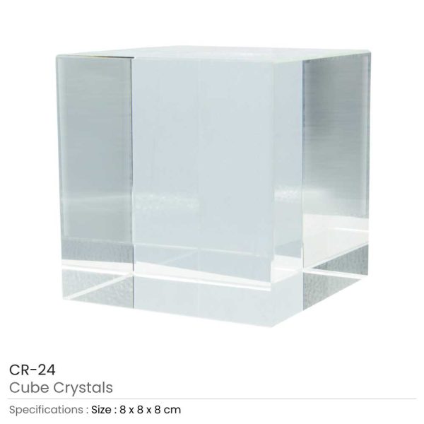 BYFT004208 3D Square Crystals Awards Transparent Set of 1 A