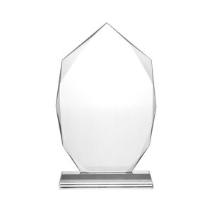 BYFT004209 Wide Flame Crystal Awards Transparent Set of 1