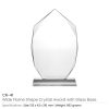 BYFT004209 Wide Flame Crystal Awards Transparent Set of 1 A