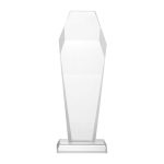 BYFT004211 Hexagon Shaped Crystal Awards Transparent Set of 1