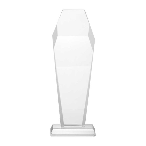 BYFT004211 Hexagon Shaped Crystal Awards Transparent Set of 1