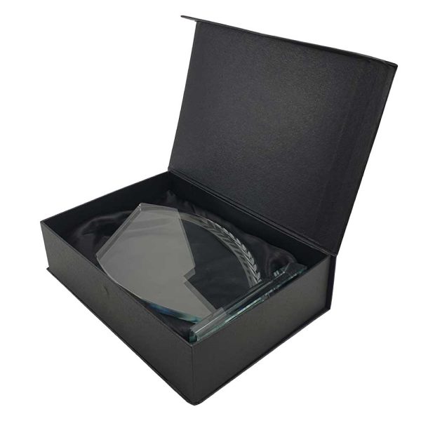 BYFT004213 Crystal Awards with Engraved Leaf Design Transparent Set of 1 C