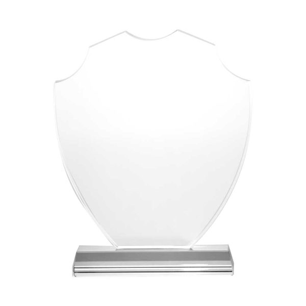 BYFT004215 Victorian Shield Crystal Awards Transparent Set of 1