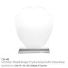 BYFT004215 Victorian Shield Crystal Awards Transparent Set of 1 A