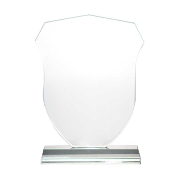 BYFT004216 Shield Shaped Crystal Awards Transparent Set of 1