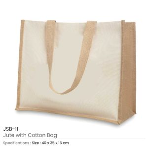 BYFT004218 Juco Bag Beige 40 x 35 x 15 Cm Set of 5 A