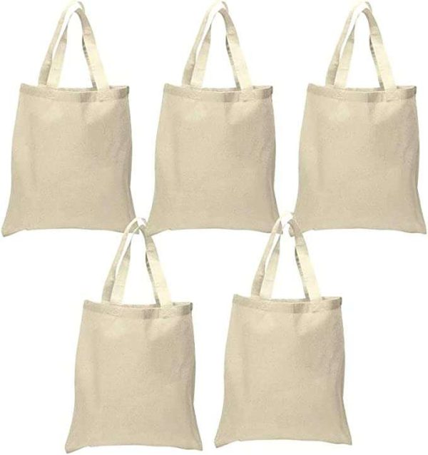 BYFT004225 Canvas Tote Bag Natural 37 x 40 Cm Set of 1 B