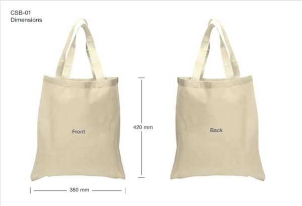 BYFT004225 Canvas Tote Bag Natural 37 x 40 Cm Set of 1 C