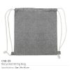 BYFT004227 Recycled Drawstring Bags Grey Set of 1 C
