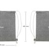 BYFT004227 Recycled Drawstring Bags Grey Set of 1 D