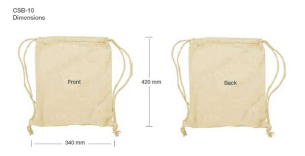 BYFT004228 Canvas String Bags Beige Set of 1 D