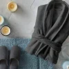 BYFT005581 IRIS Bathrobe Grey Set of 1 C