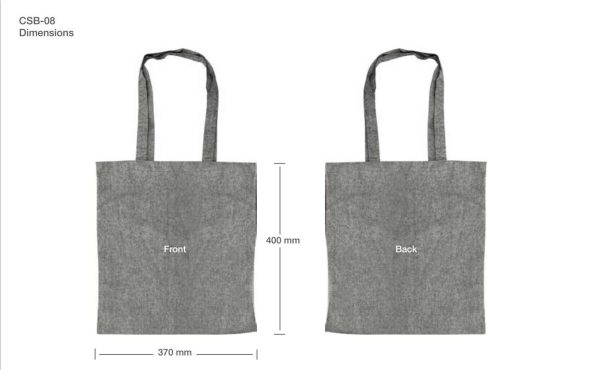 BYFT005668 Recycled Cotton Bags Grey Set of 1 C