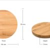 BYFT005670 Bamboo Wireless Charging Pad Natural Set of 1 D