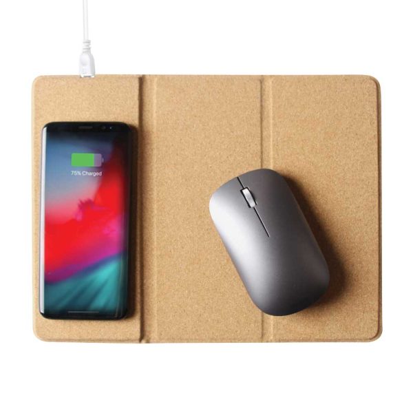 BYFT005671 Foldable Mouse Pads with Wireless Charging Natural Set of 1 B