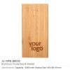 BYFT005674 Bamboo Wireless Power Bank Natural Set of 1 A