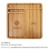 BYFT005675 Bamboo Wireless Charger Docking Station Natural Set of 1 B