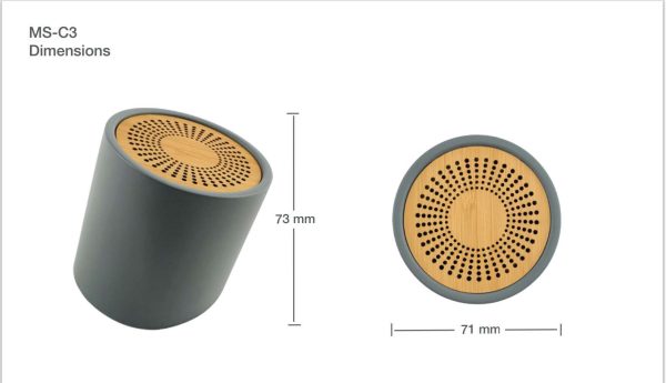 BYFT005678 Bluetooth Speakers V5.0 Natural Grey Set of 1 D