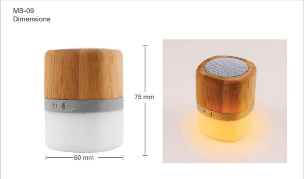 BYFT005681 Lamp Bamboo Bluetooth Speaker Natural Set of 1 D