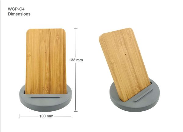 BYFT005682 Wireless Charger Phone Stand Natural Grey Set of 1 D