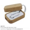 BYFT005685 Bluetooth Earbuds with Bamboo Case Natural White Set of 1 B