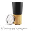 BYFT005686 Travel Tumbler with Bamboo Natural Black Set of 1 B